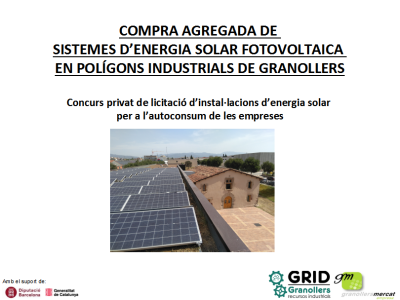 9è Esmorzar GRID: COMPRA AGREGADA DE SISTEMES SOLARS